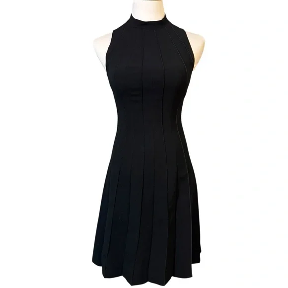 Karen Millen | Dresses | Karen Millen Pleated Black Dress | Poshmark